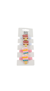 2 - أربطة شعر أطفال بتصميم كيك وبوظة